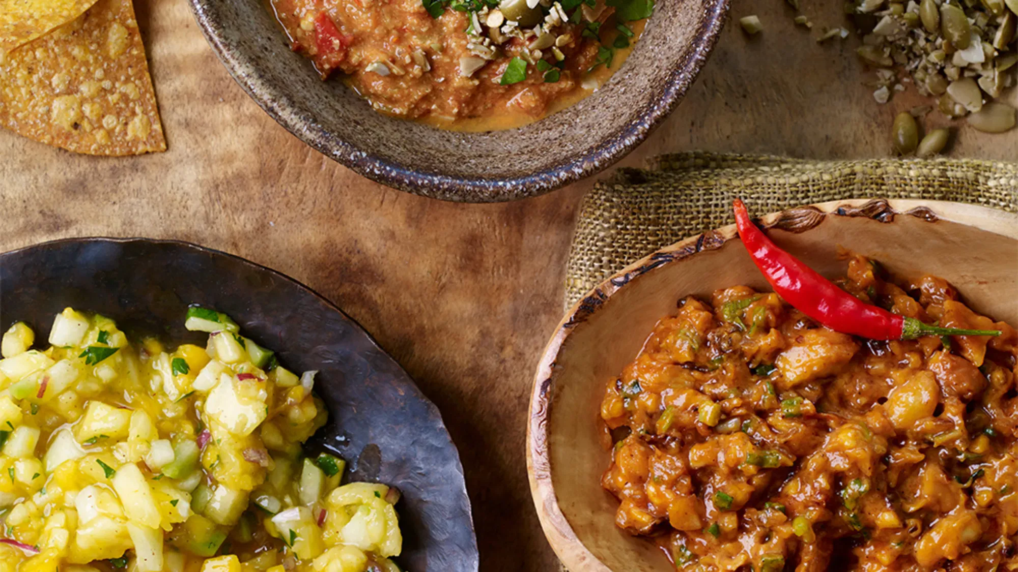 Salsa de pepitas y chile