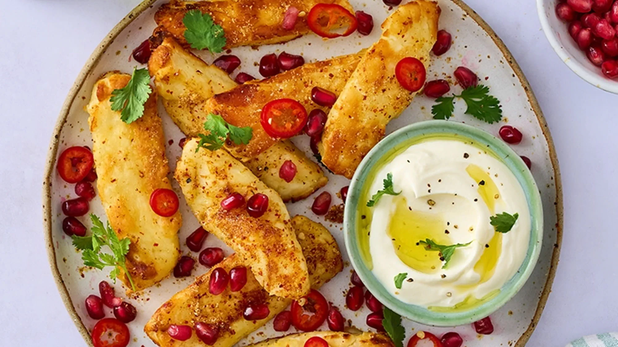 Frites de halloumi au miel épicé