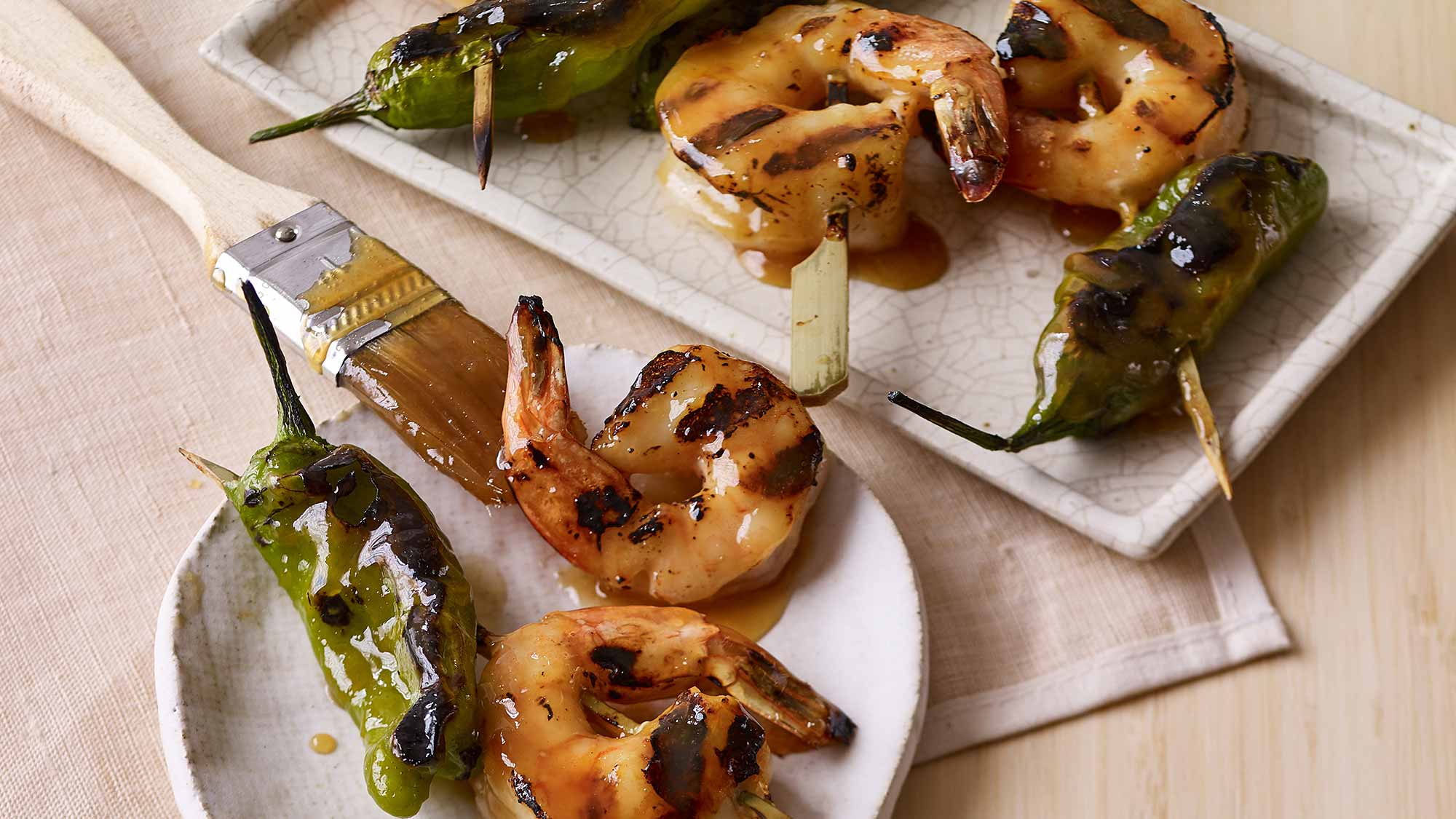 miso_shrimp_and_shishito_pepper_yakitori