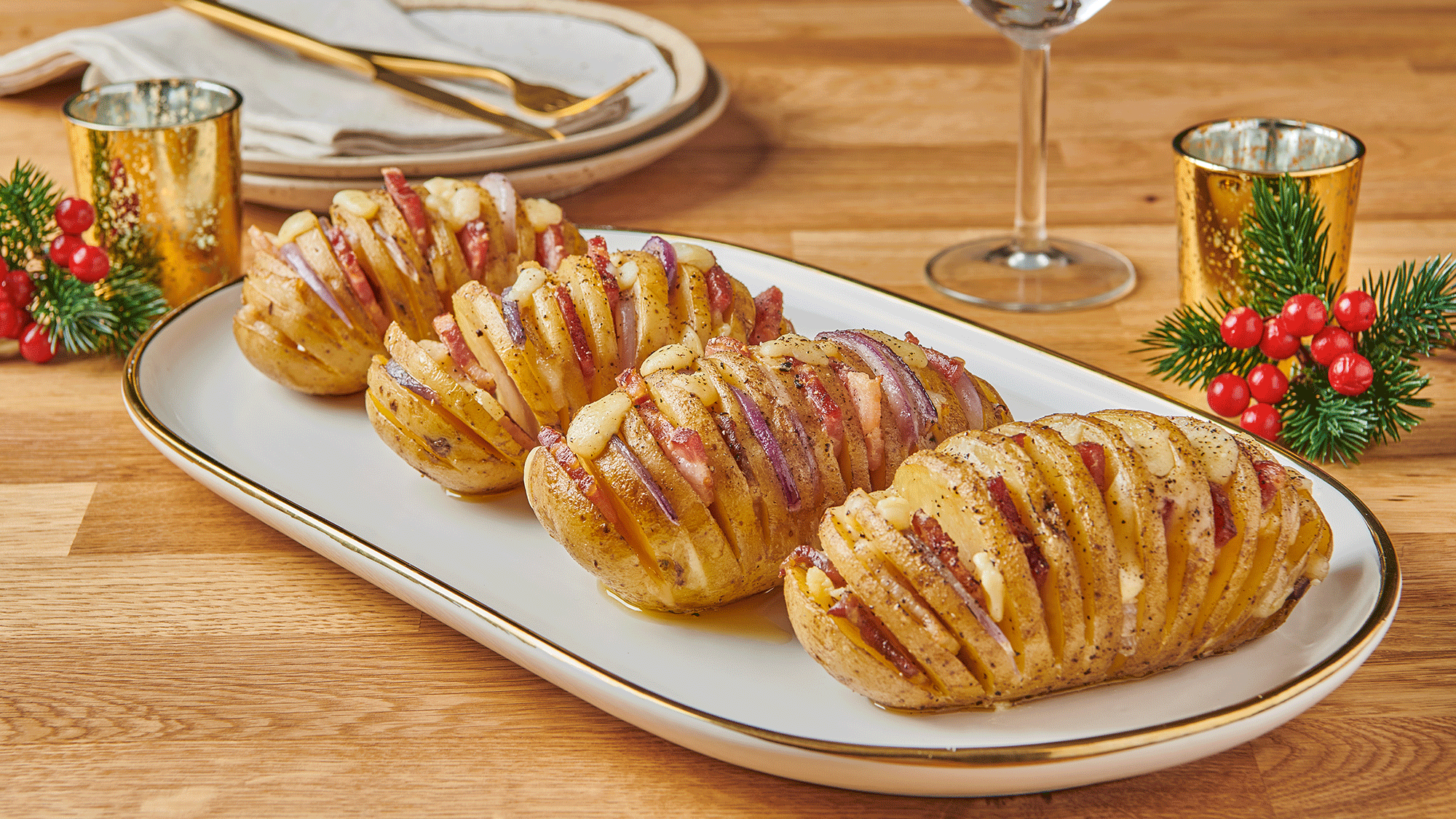 Patatas hasselback