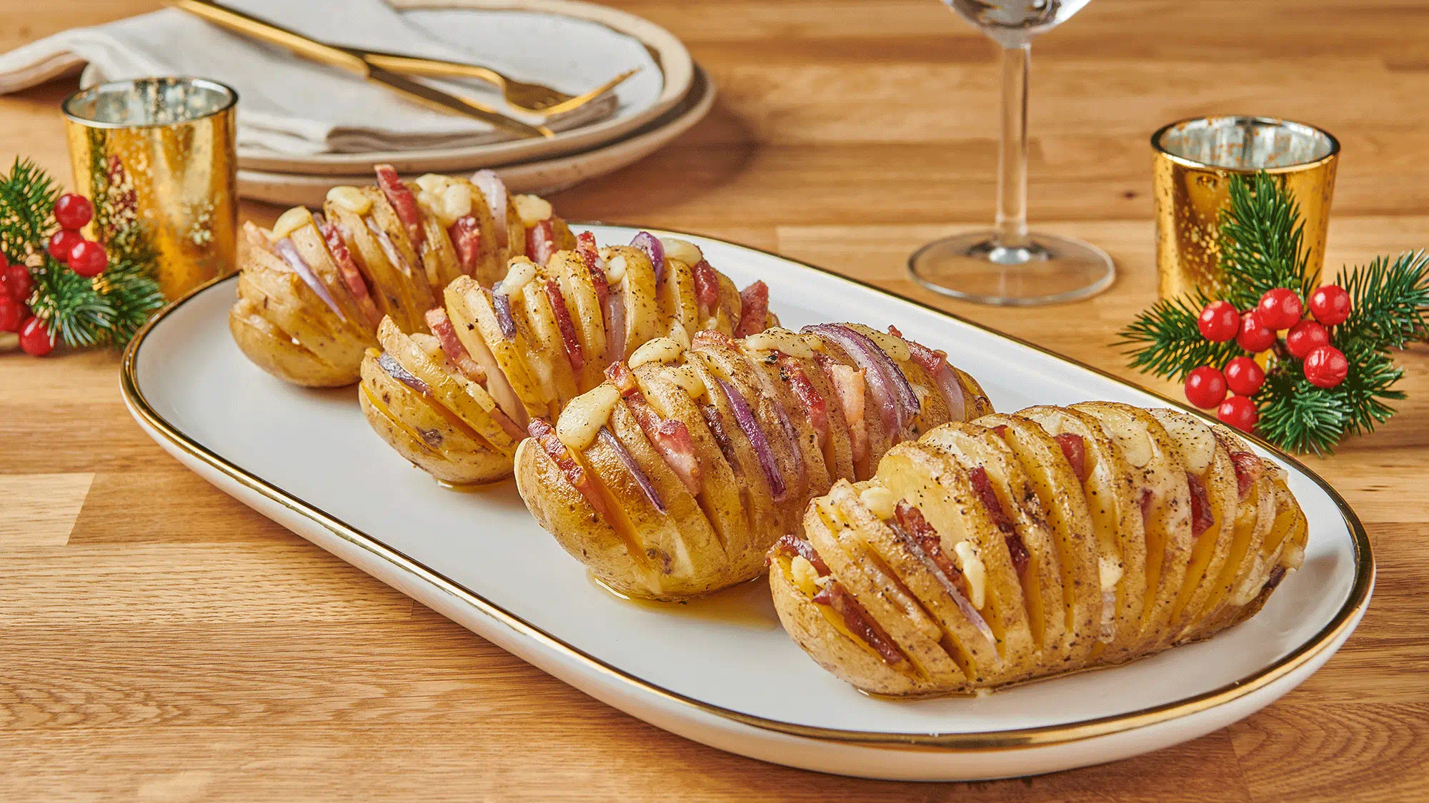 Patatas hasselback